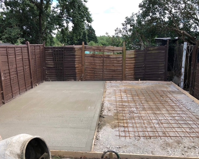 Concrete foundation poured