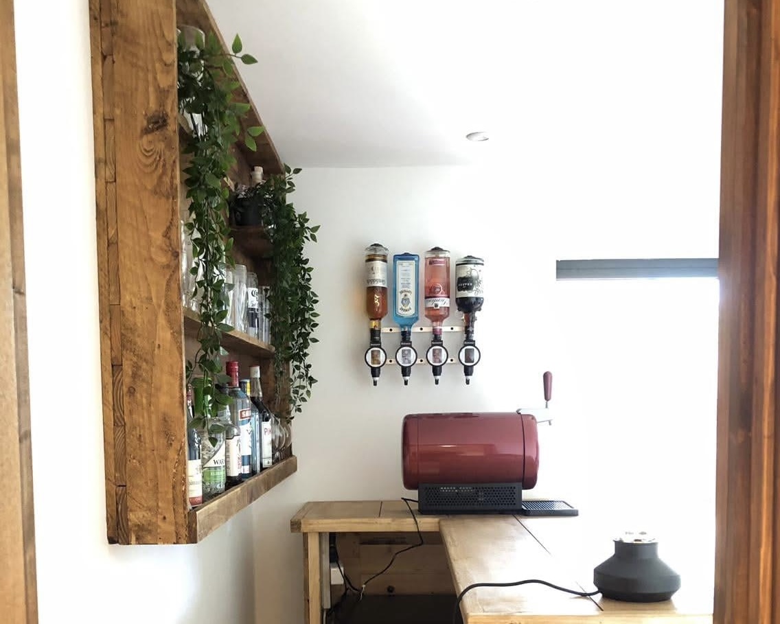 Bar shelving detail