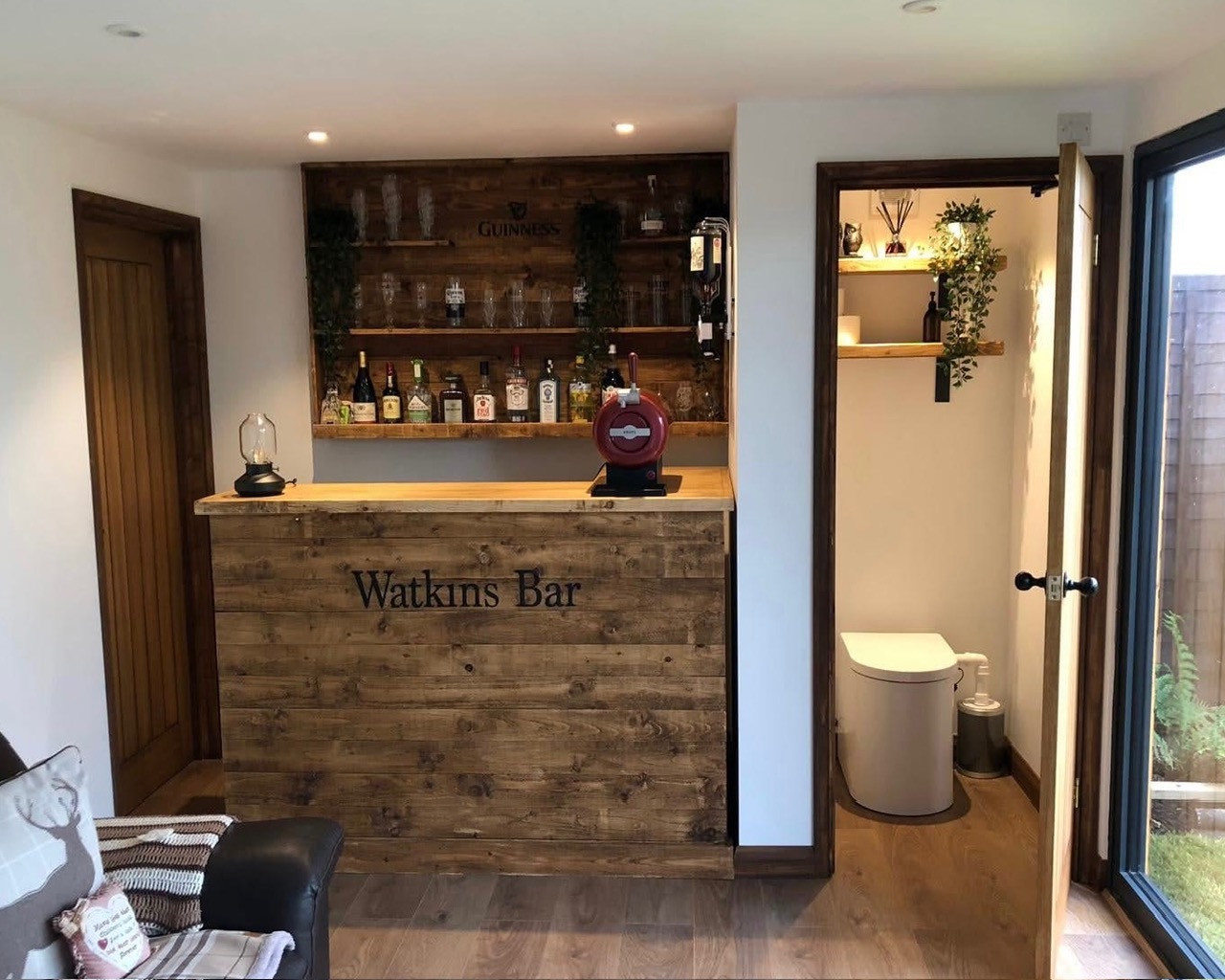 Finished interior bar